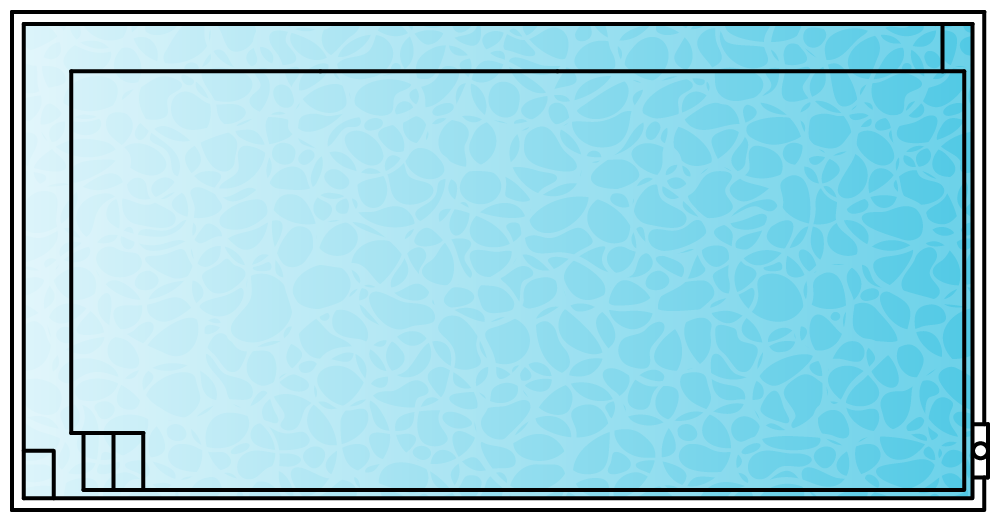 Entertainer 8 Deluxe pool shape diagram